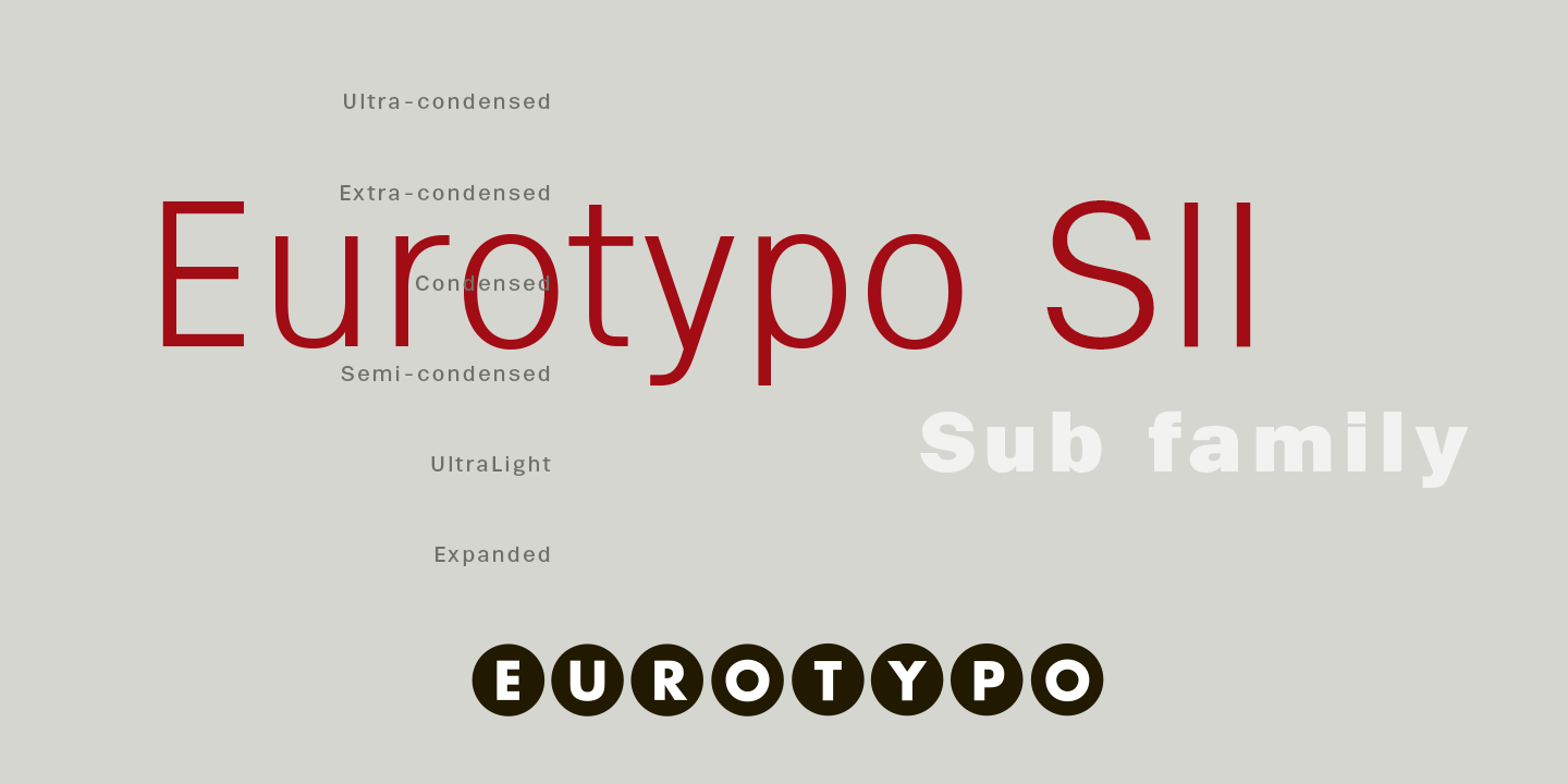 Пример шрифта Eurotypo SII